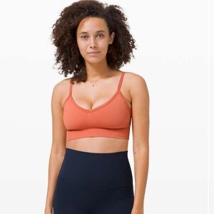 Lululemon Ebb to Street Bra Rustic Coral Size 8 bra pads not included